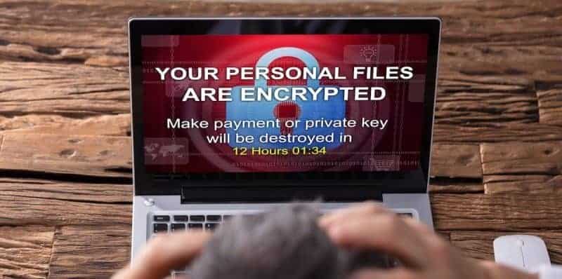 security threat of ransomware encrypting your files and holding them hostage