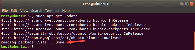 apt-get update terminal output