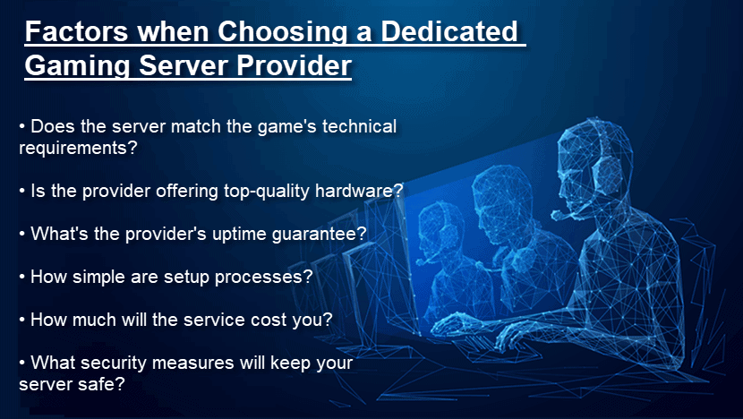 Choosing the right dedicated gaming server