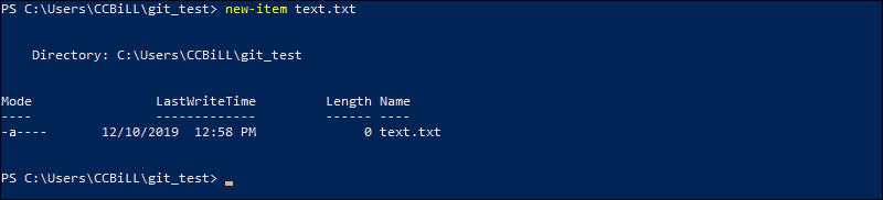 Create new text file in Windows PowerShell.