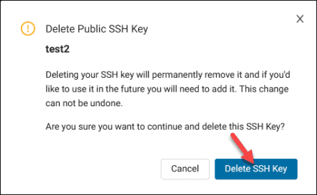 Disable public SSH key confirmation box.