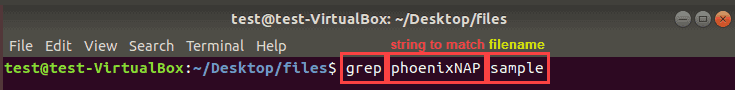 grep simple syntax example