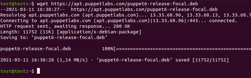 Download the Puppet installation files