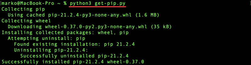 Install pip via get-pip.py.