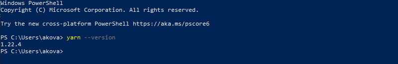 Verify the installation in the PowerShell