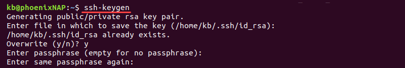Terminal output of ssh-keygen