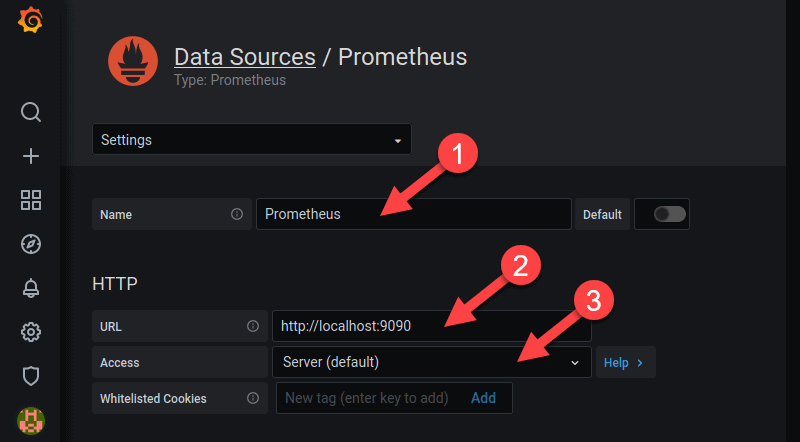 Setting up Prometheus as a data source in Grafana
