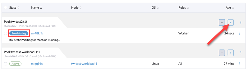 Scaling the number of nodes in a node pool in Rancher.