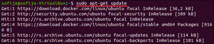 Use the apt-get command to update the package repository.